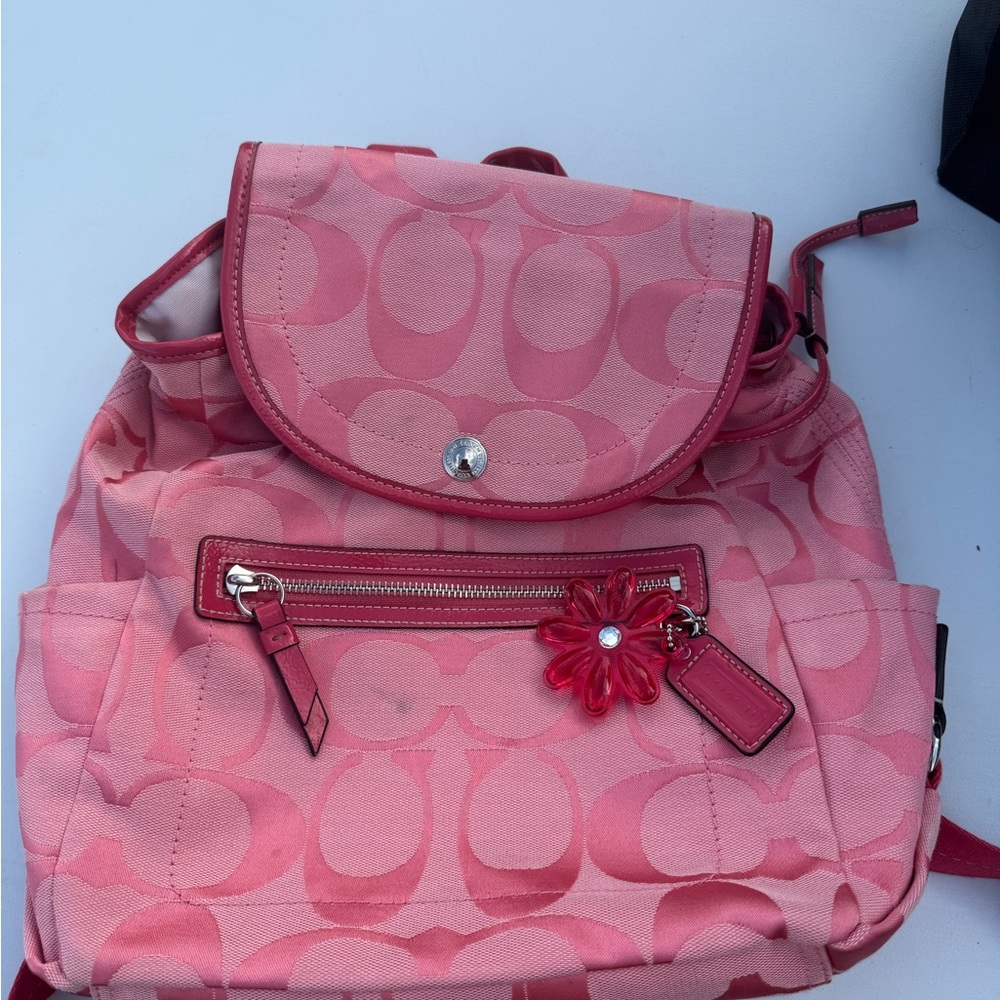Coach Signature Pink Backpack